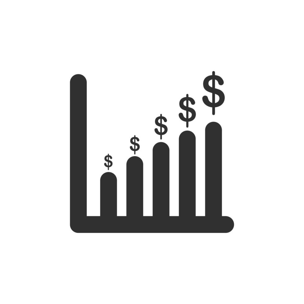 vecteur d'icône graphique financier. pour les présentations commerciales, le marketing, les marchés cibles, etc.