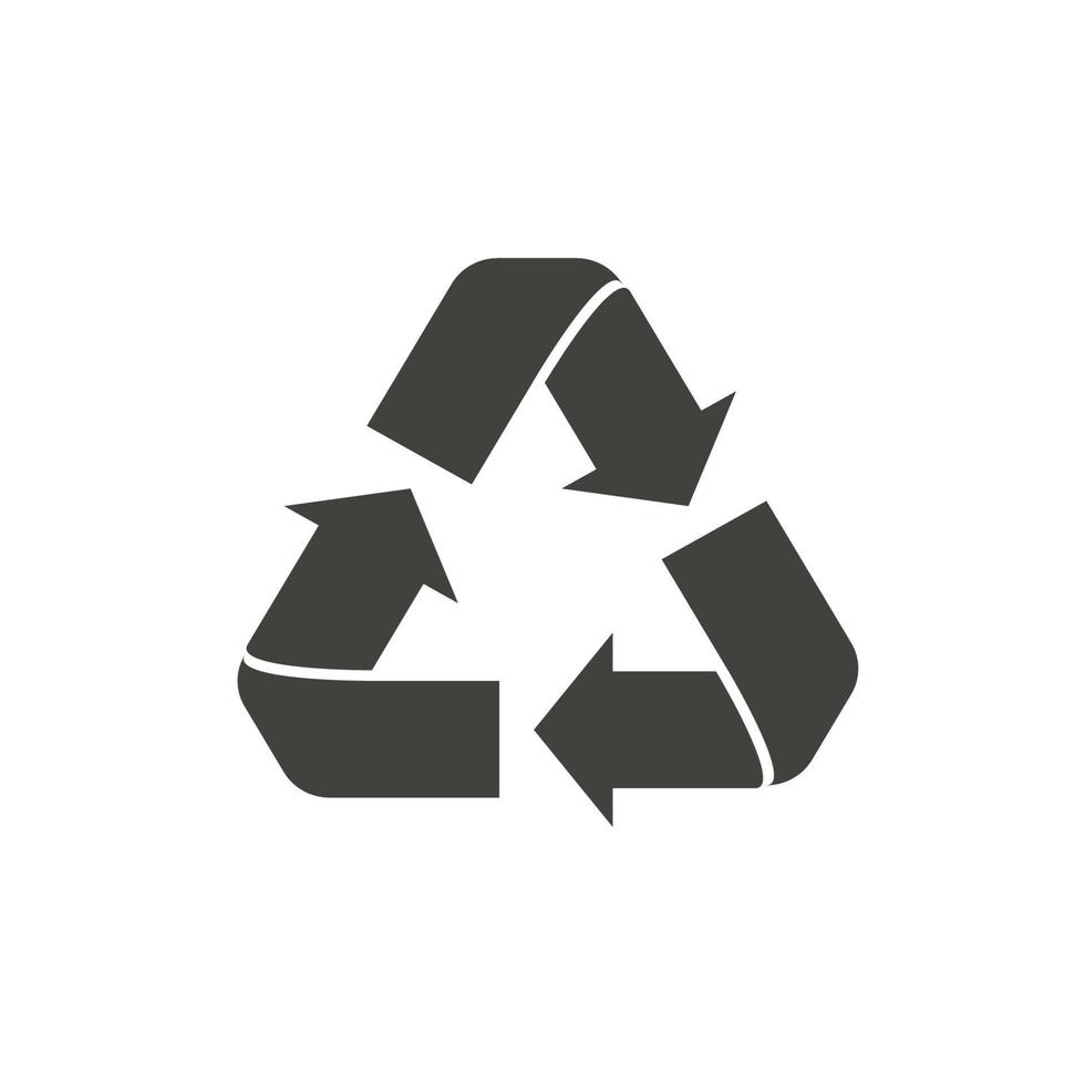 symbole de recyclage isolé sur fond blanc vecteur