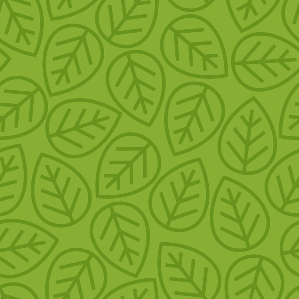 feuilles vertes style de ligne de motif sans couture pour la décoration de votre entreprise nature identité vecteur