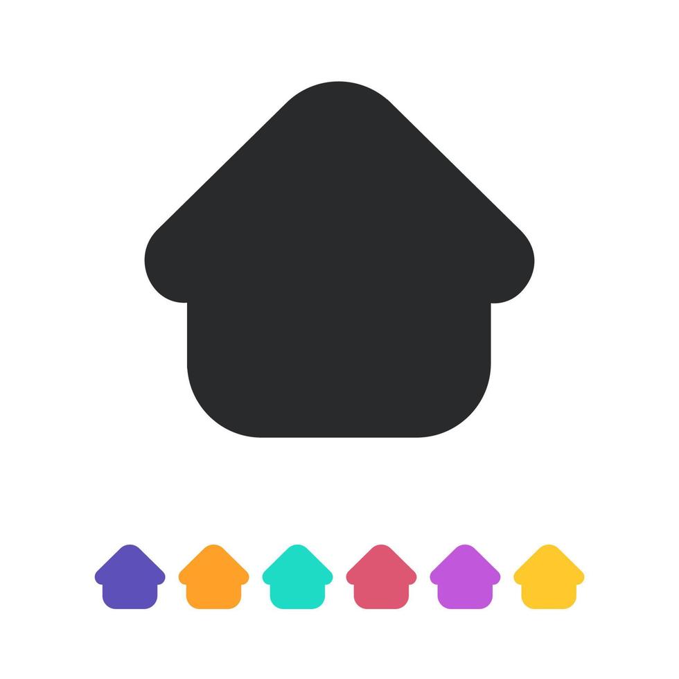 icône de maison plate pour la conception de pages Web vecteur