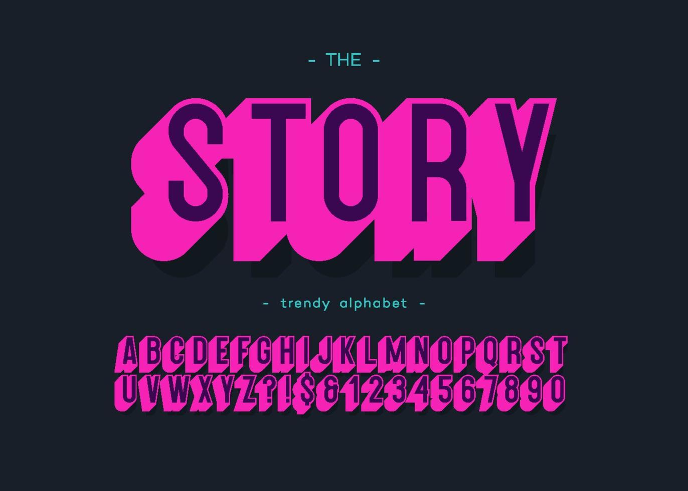 style coloré alphabet histoire de vecteur