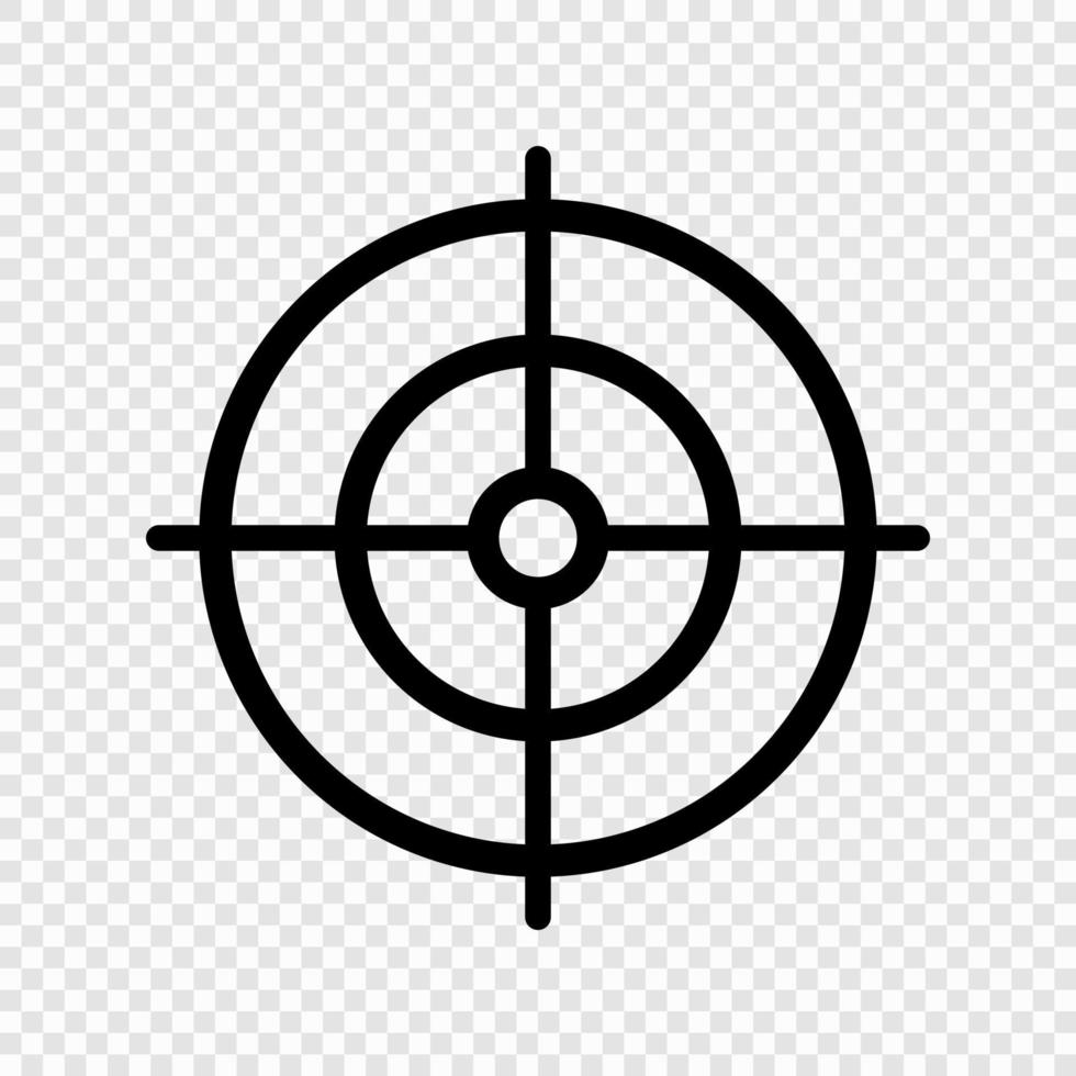 icône de cible de pistolet vecteur