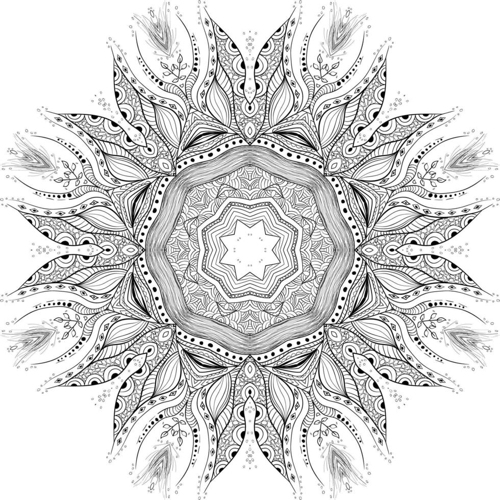 fond de mandala abstrait vecteur