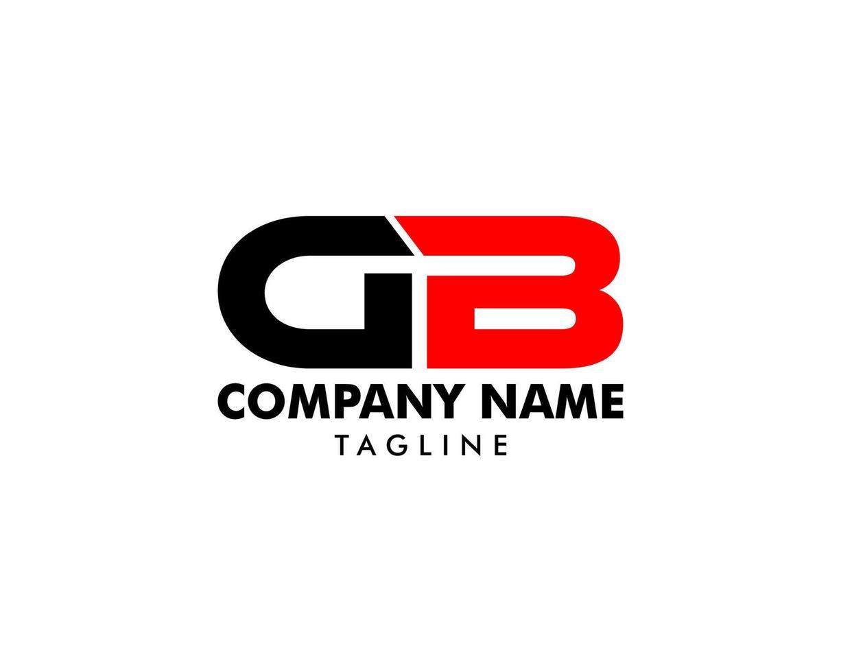 création de logo lettre initiale gb vecteur