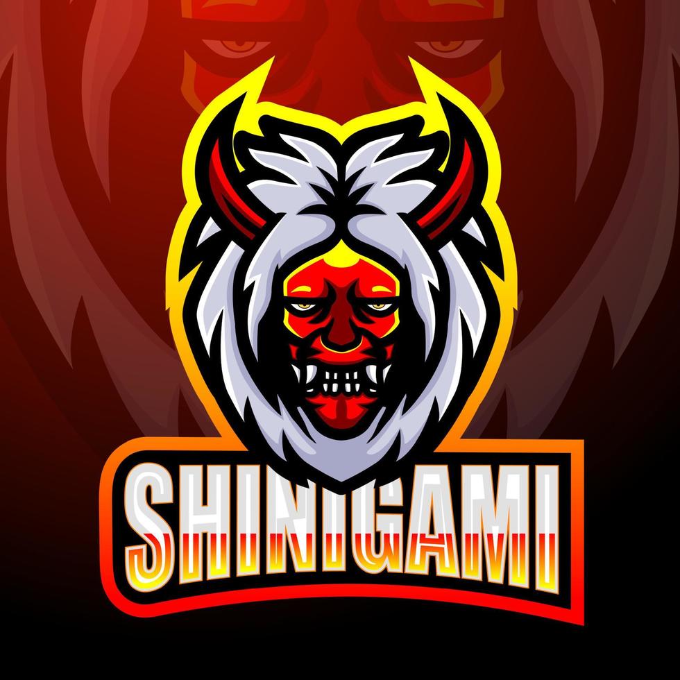 création de mascotte de logo esport shinigami vecteur