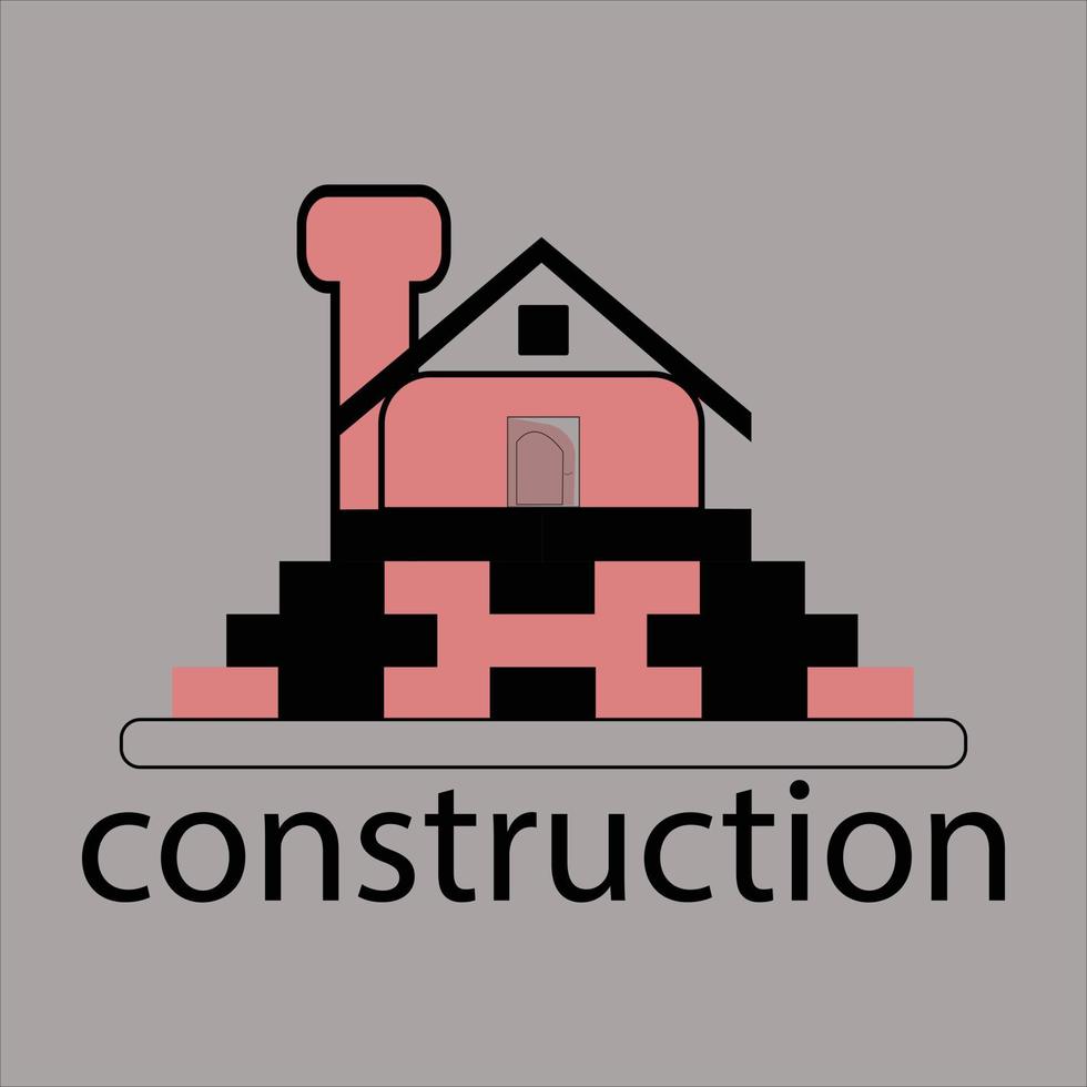 nouveau vecteur de logo de construction simple et conception d'illustration