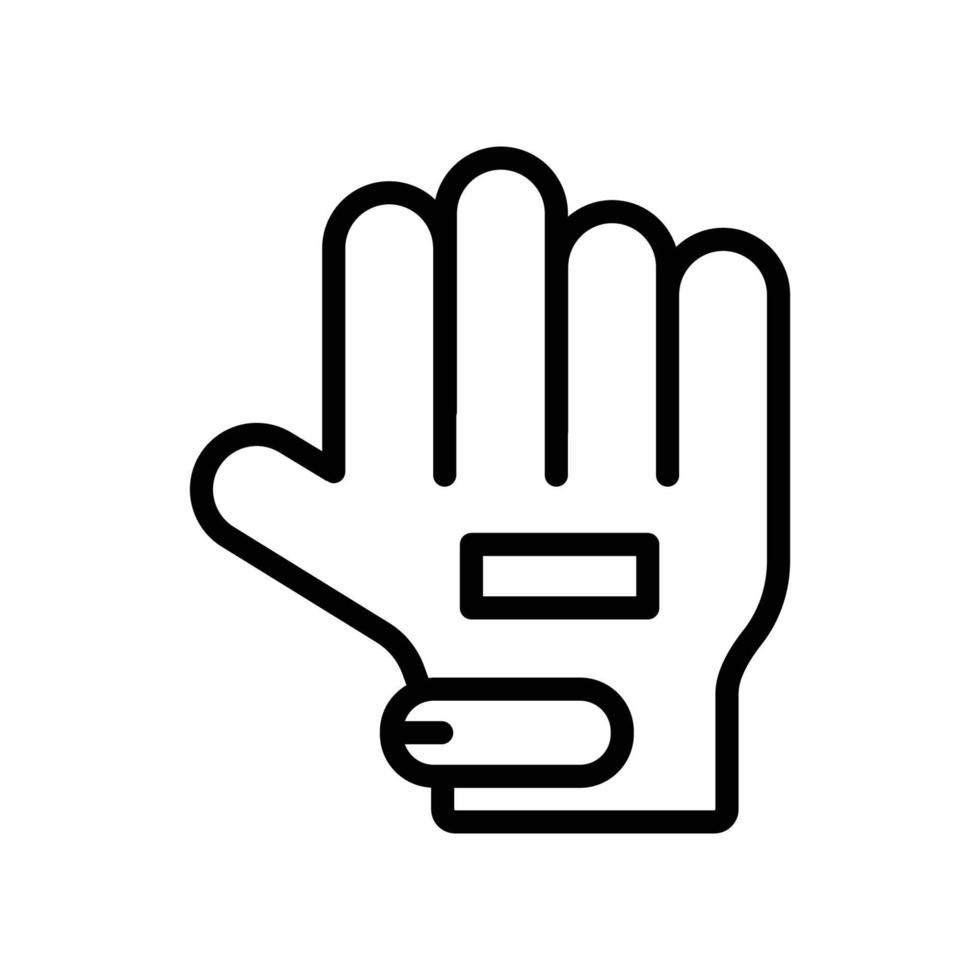 vecteur d'icône de gants de gardien de but de football. sport, football, football. style d'icône de ligne. conception simple modifiable. conception simple illustration
