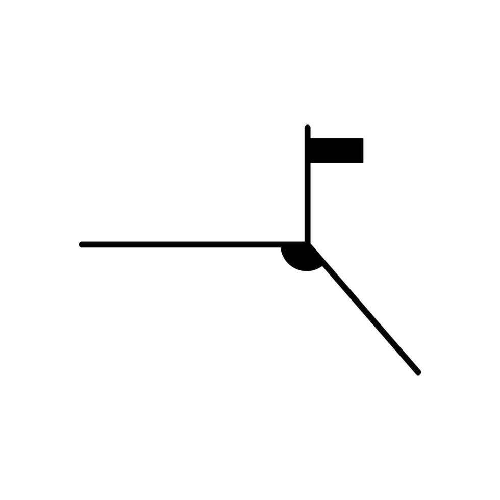 vecteur d'icône de coup de pied d'angle. sport, football. style d'icône solide. conception simple modifiable. conception simple illustration