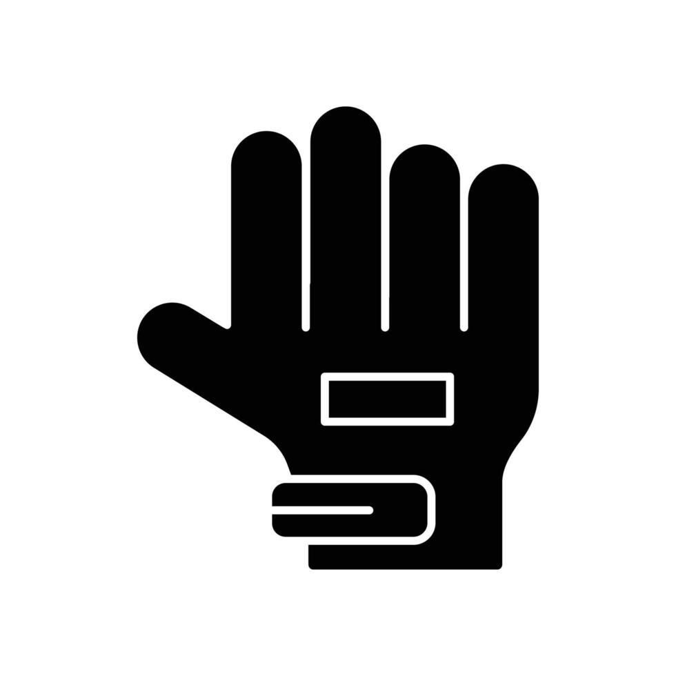 vecteur d'icône de gants de gardien de but de football. sport, football. style d'icône solide. conception simple modifiable. conception simple illustration