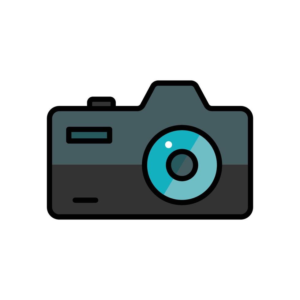 vecteur d'icône de caméra. la photographie. style d'icône de ligne remplie. conception simple modifiable. conception simple illustration