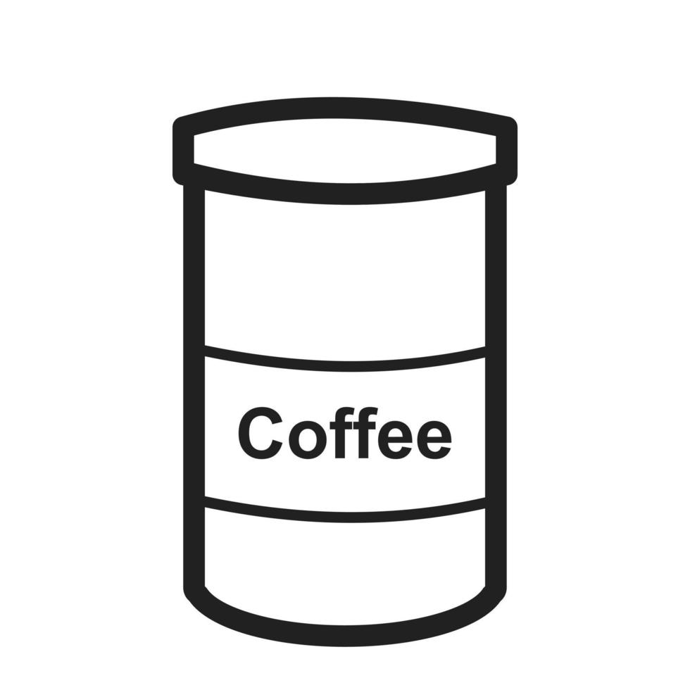 icône de ligne de bouteille de café vecteur