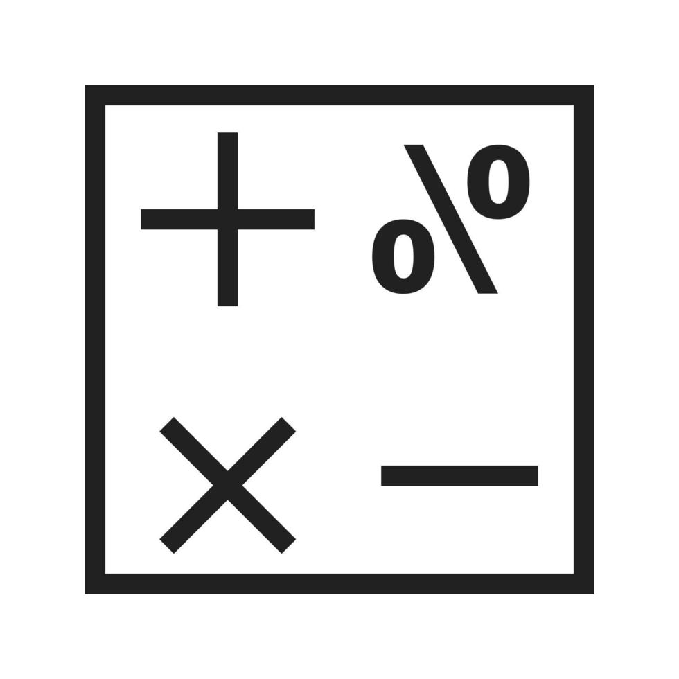 icône de la ligne de mathématiques vecteur
