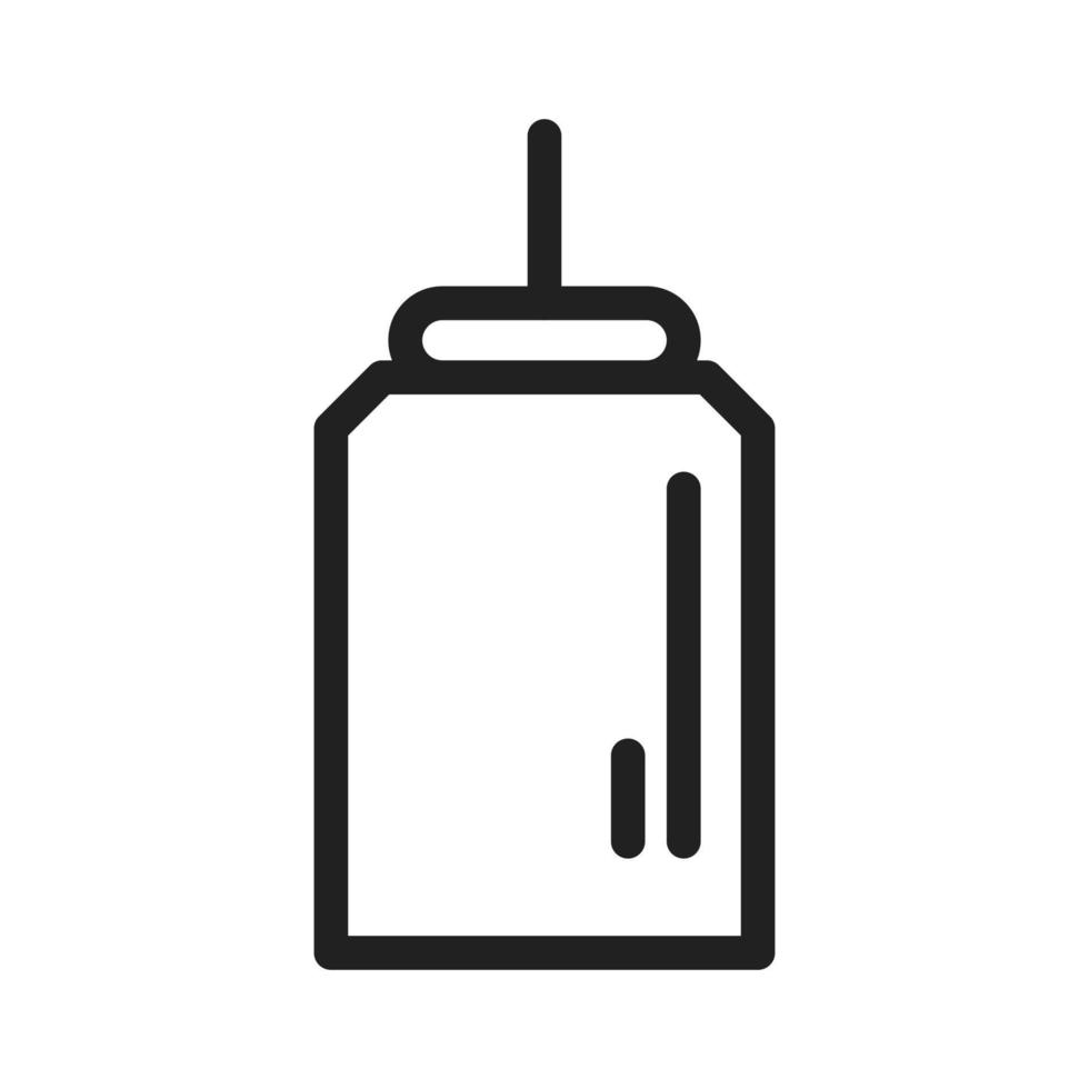 icône de ligne de bouteille de teinture pour les cheveux vecteur