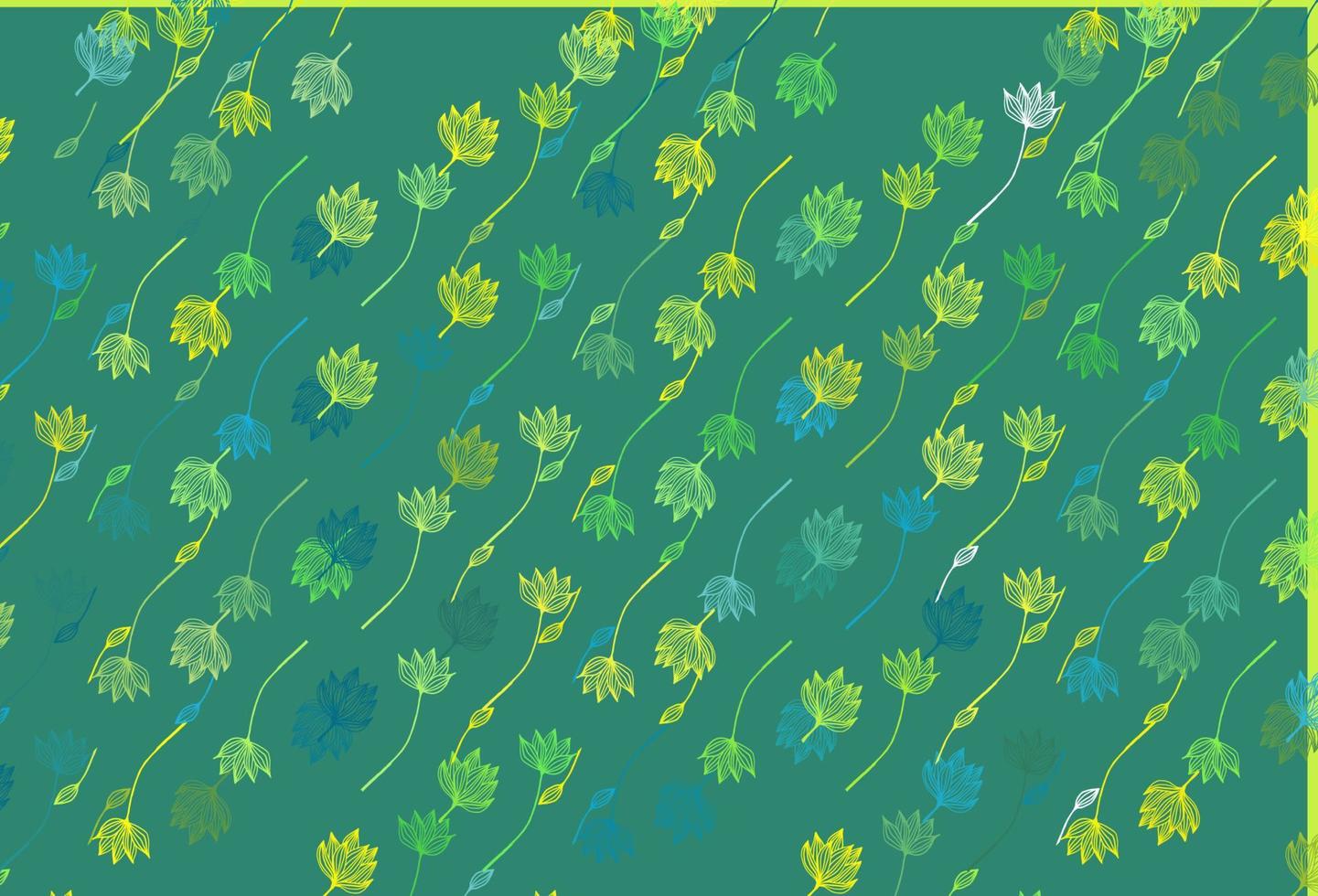 texture de griffonnage de vecteur vert clair et jaune.