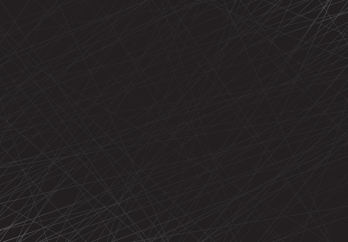 réseau de technologie de polygone noir abstrait avec fond de technologie de connexion. texture de lignes abstraites sur fond noir. vecteur