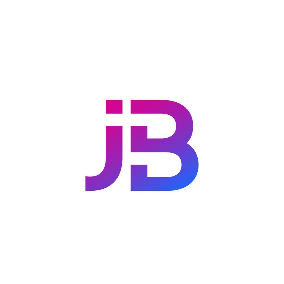 création de logo monogramme jb, lettres vectorielles vecteur