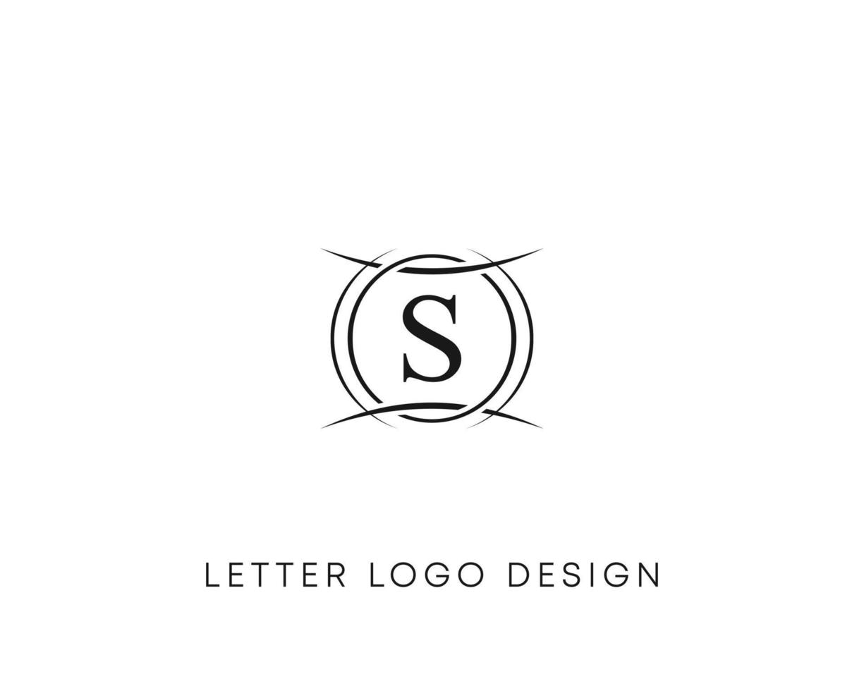 création de logo abstrait lettre s, logo de lettre de style minimaliste, création vectorielle d'icône de texte s vecteur