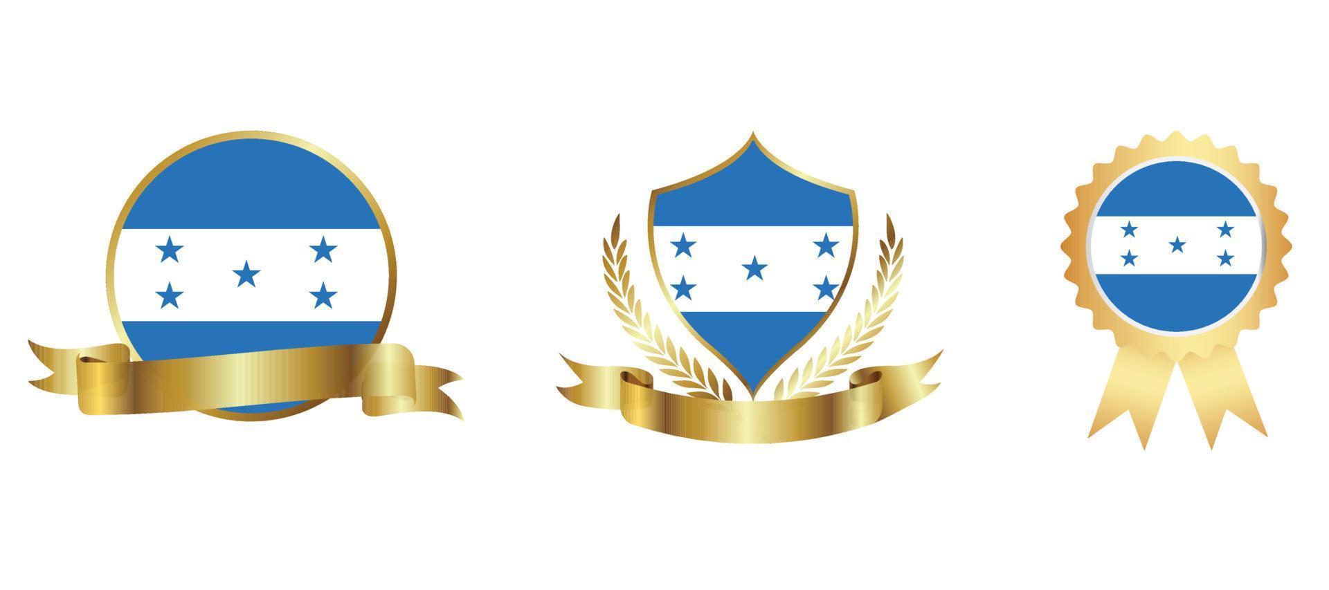 icône du drapeau du honduras. jeu d'icônes Web. collection d'icônes à plat. illustration vectorielle simple. vecteur