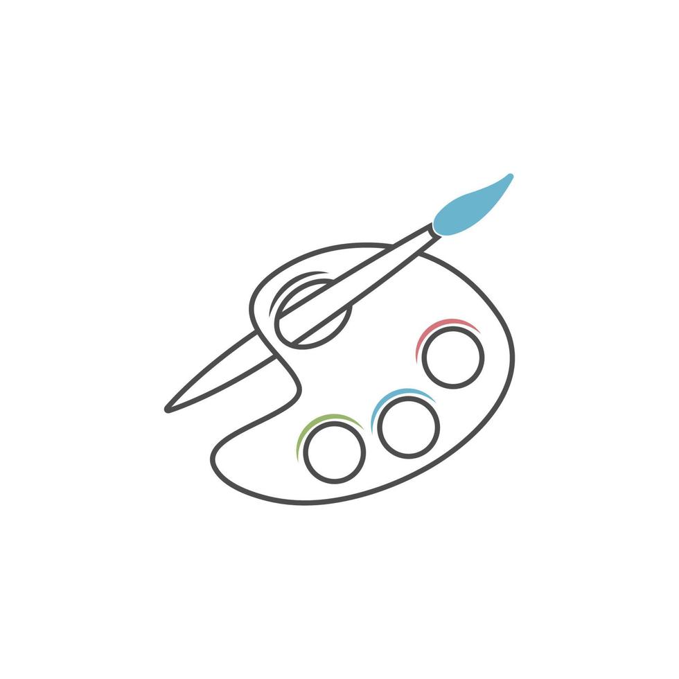 palette de peinture icône illustration de conception de logo vecteur