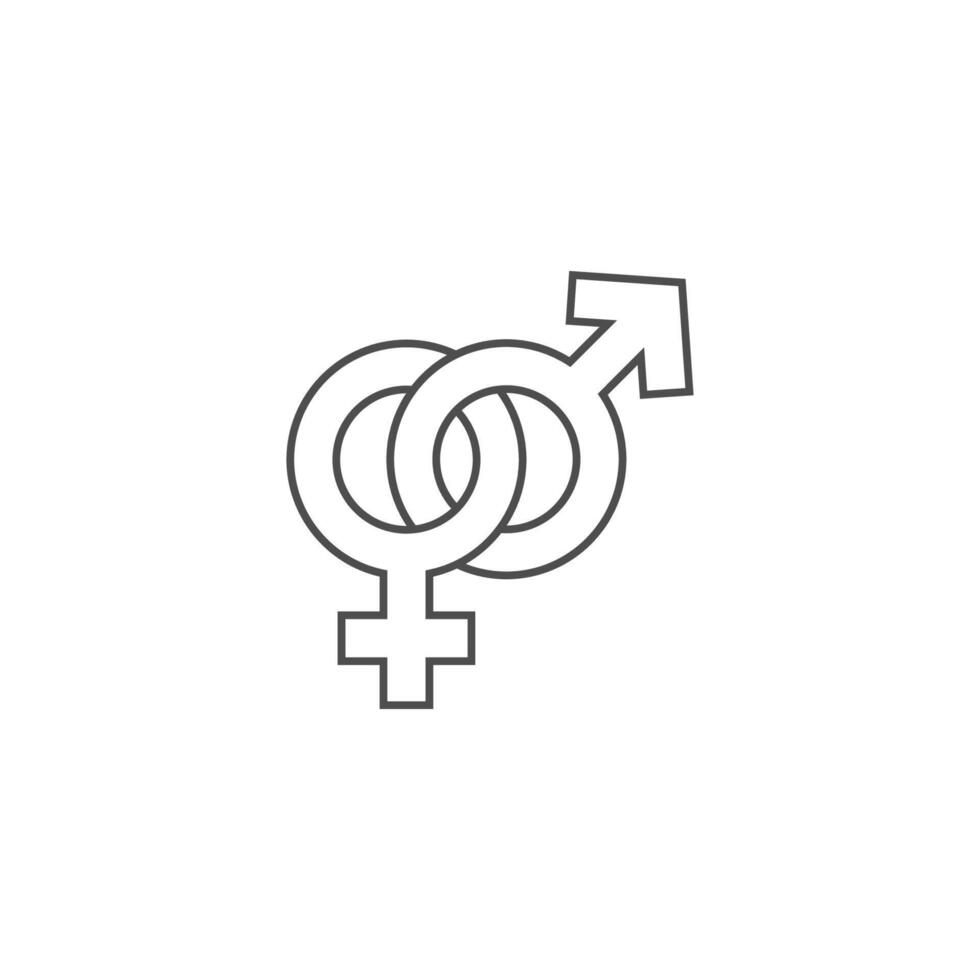 illustration de conception d'icône homophobie, transphobie et biphobie vecteur