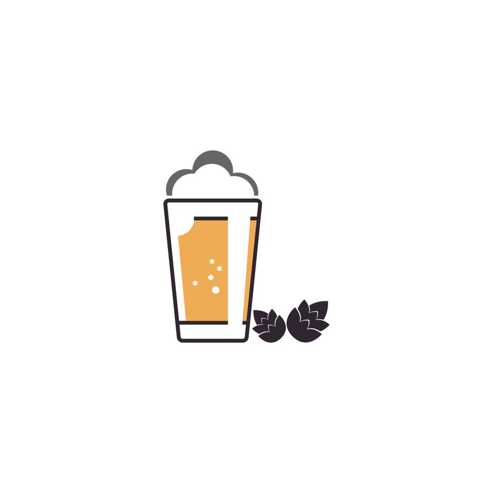 bière icône logo design illustration modèle vecteur