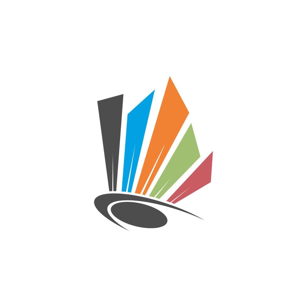 illustration du logo de l'icône du volant de badminton vecteur