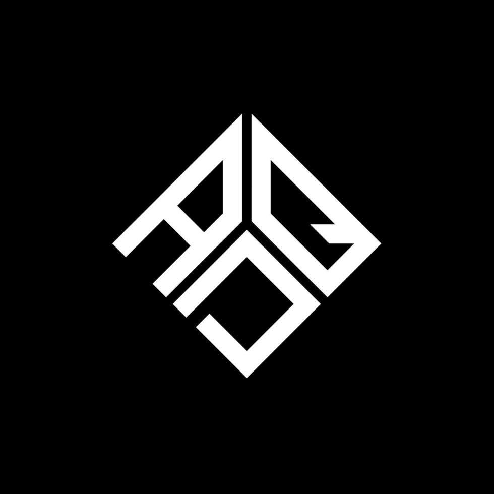 création de logo de lettre adq sur fond noir. concept de logo de lettre initiales créatives adq. conception de lettre adq. vecteur