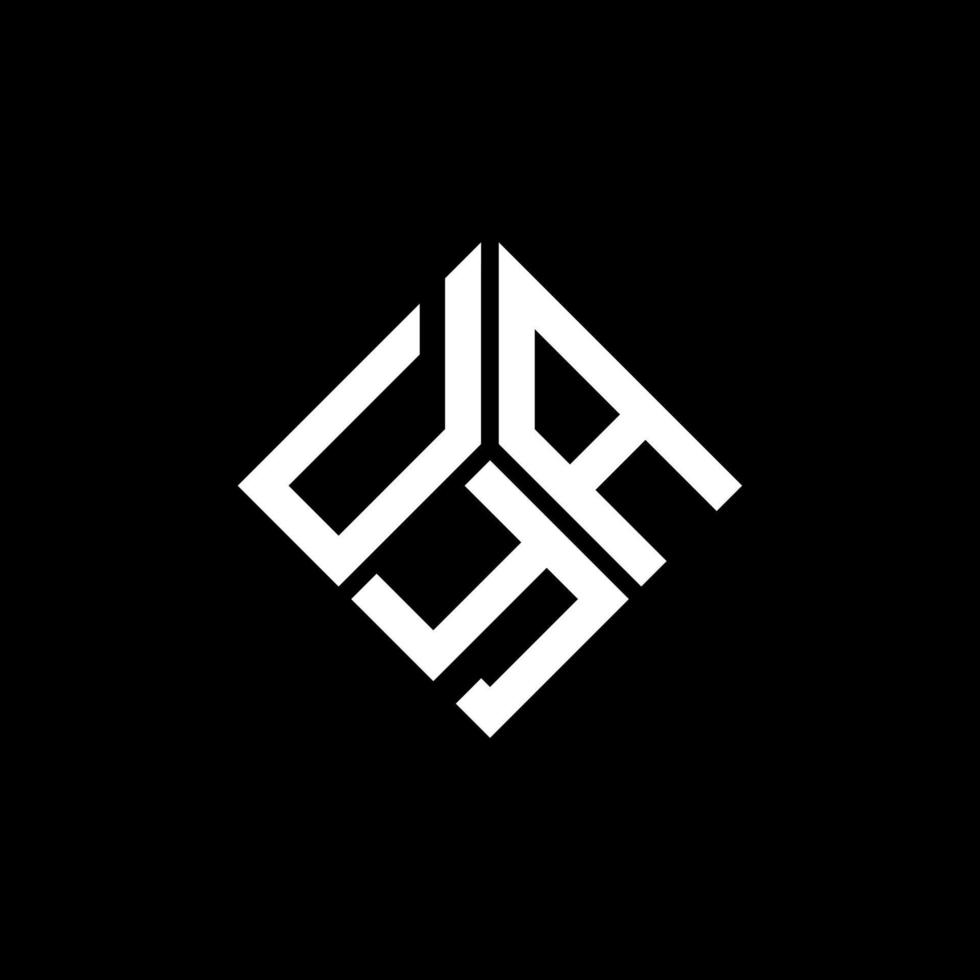 création de logo de lettre dya sur fond noir. concept de logo de lettre initiales créatives dya. conception de lettre dya. vecteur