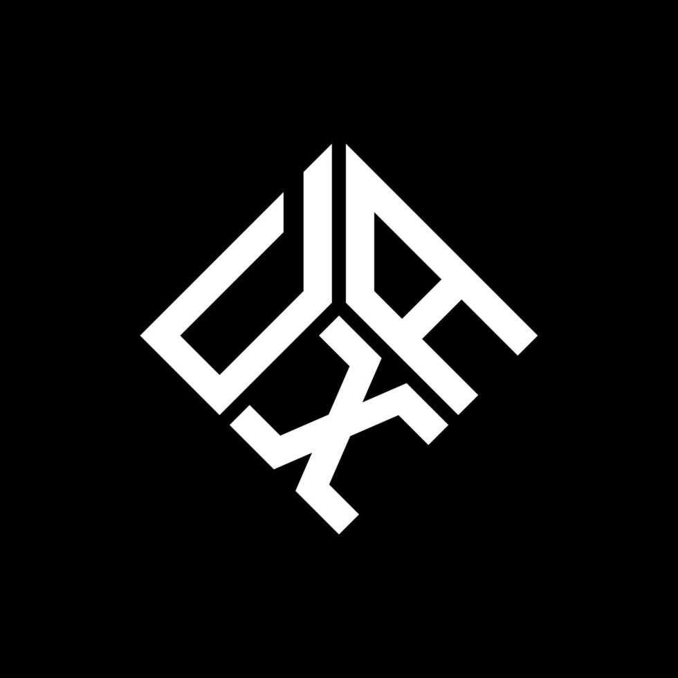 création de logo de lettre dxa sur fond noir. concept de logo de lettre initiales créatives dxa. conception de lettre dxa. vecteur