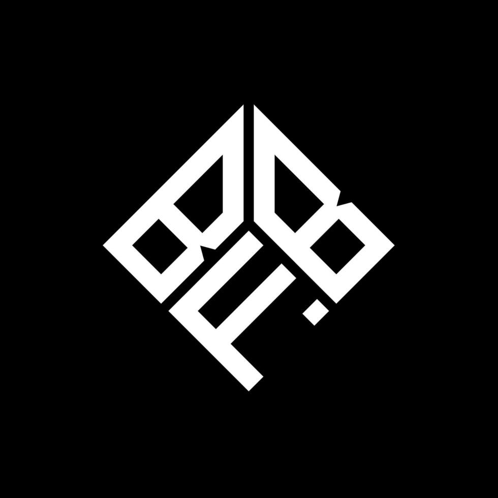 création de logo de lettre bfb sur fond noir. concept de logo de lettre initiales créatives bfb. conception de lettre bfb. vecteur