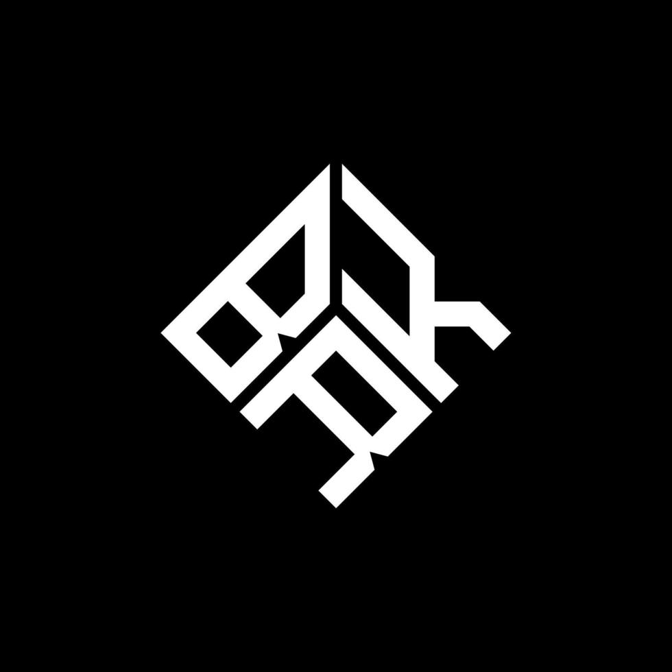 création de logo de lettre brk sur fond noir. concept de logo de lettre initiales créatives brk. conception de lettre brk. vecteur