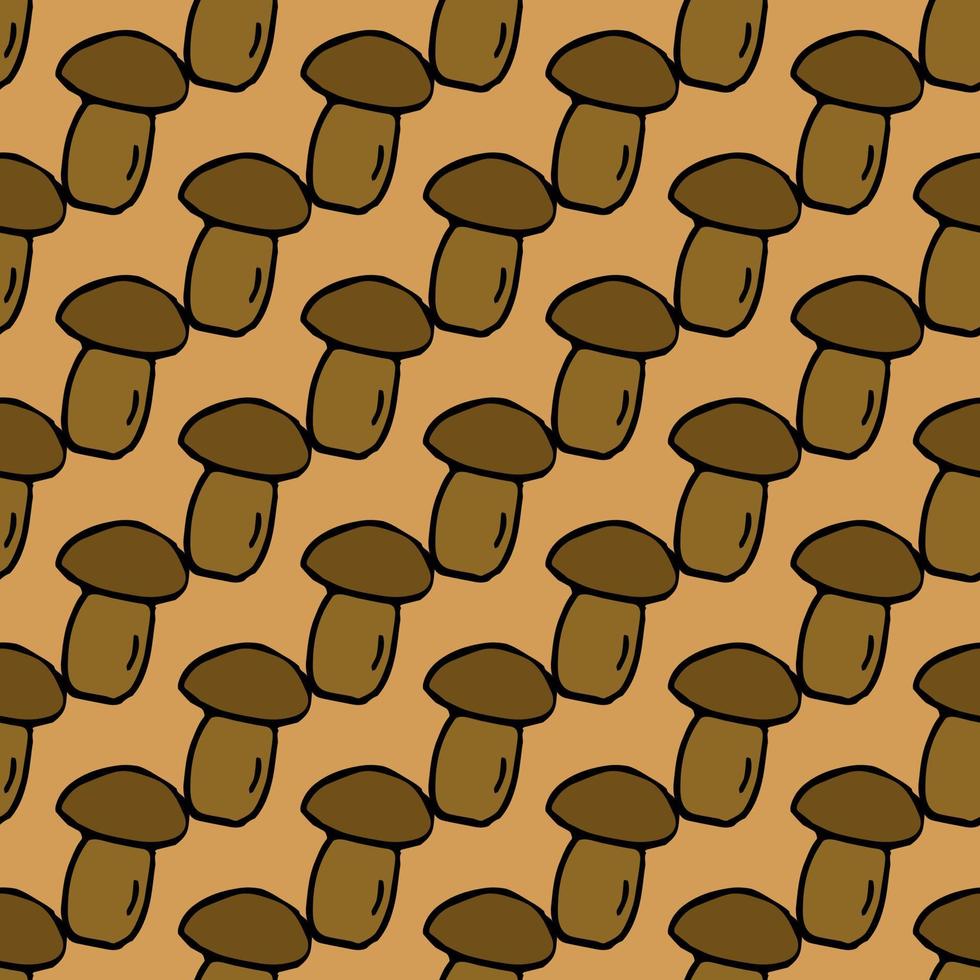 motif champignon sans soudure. illustration vectorielle de doodle avec des icônes de champignons vecteur