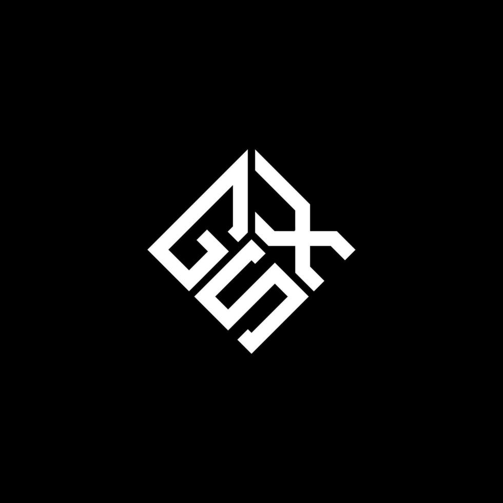 création de logo de lettre gsx sur fond noir. concept de logo de lettre initiales créatives gsx. conception de lettre gsx. vecteur