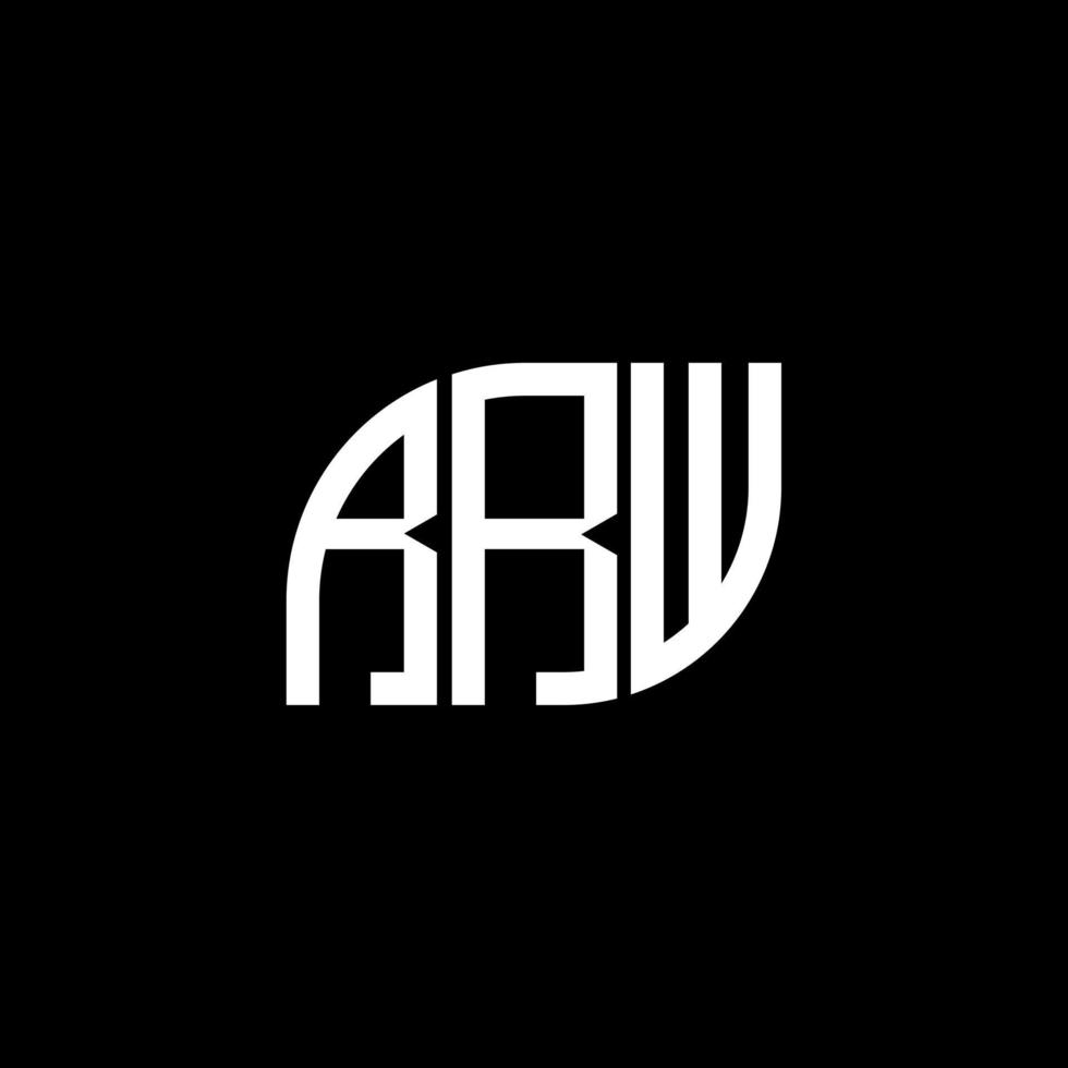création de logo de lettre rrw sur fond noir. concept de logo de lettre initiales créatives rrw. conception de lettre rrw. vecteur