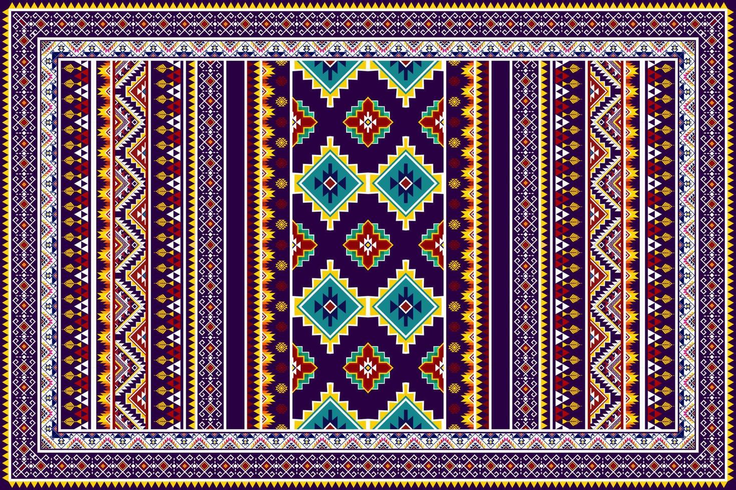 conception de motif ethnique géométrique abstrait ikat. tapis en tissu aztèque ornement mandala ethnique chevron textile décoration papier peint. tribal boho natif ethnique turquie vecteur de broderie traditionnelle