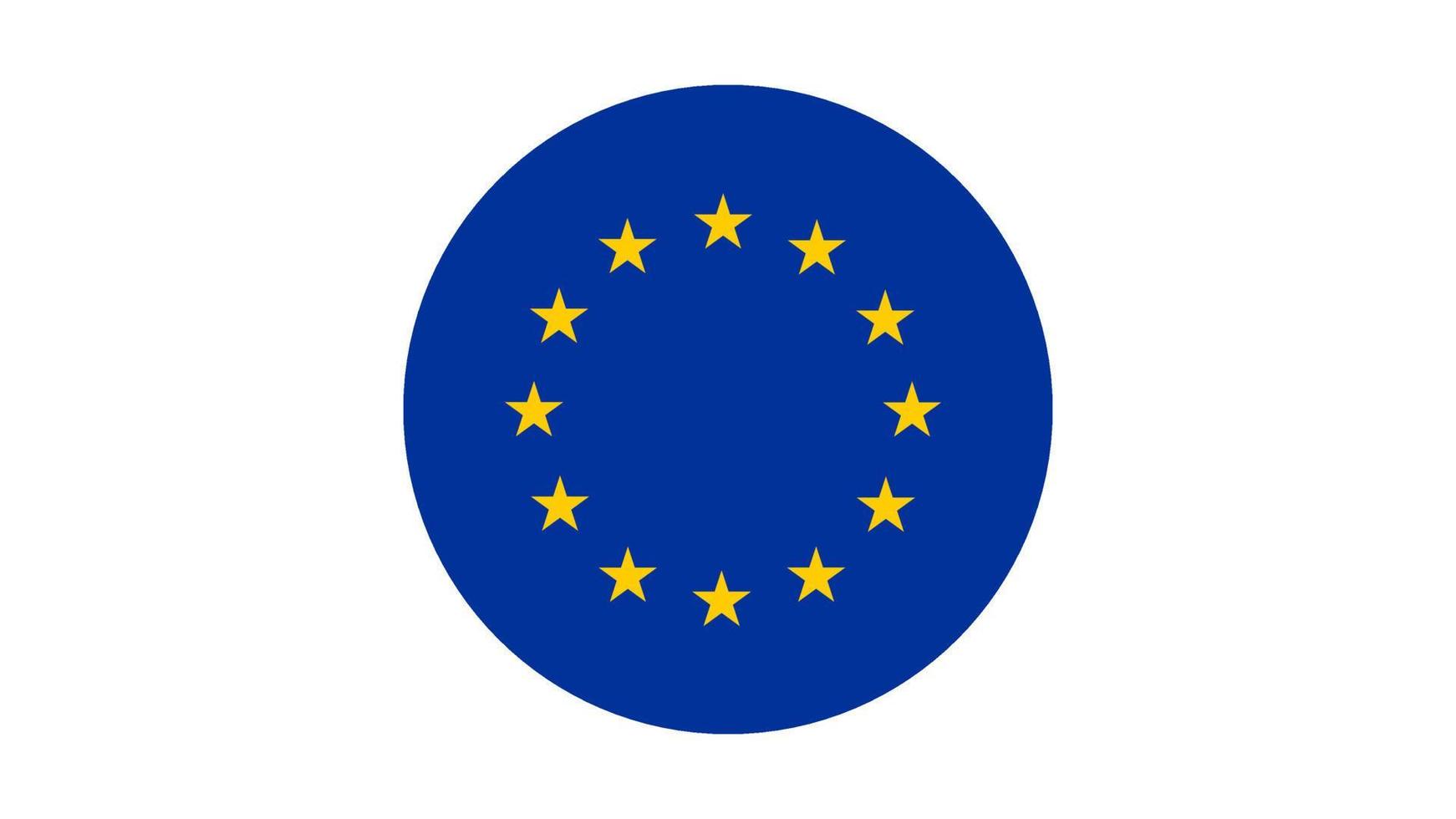 cercle de drapeau de l'union européenne, image vectorielle et icône vecteur