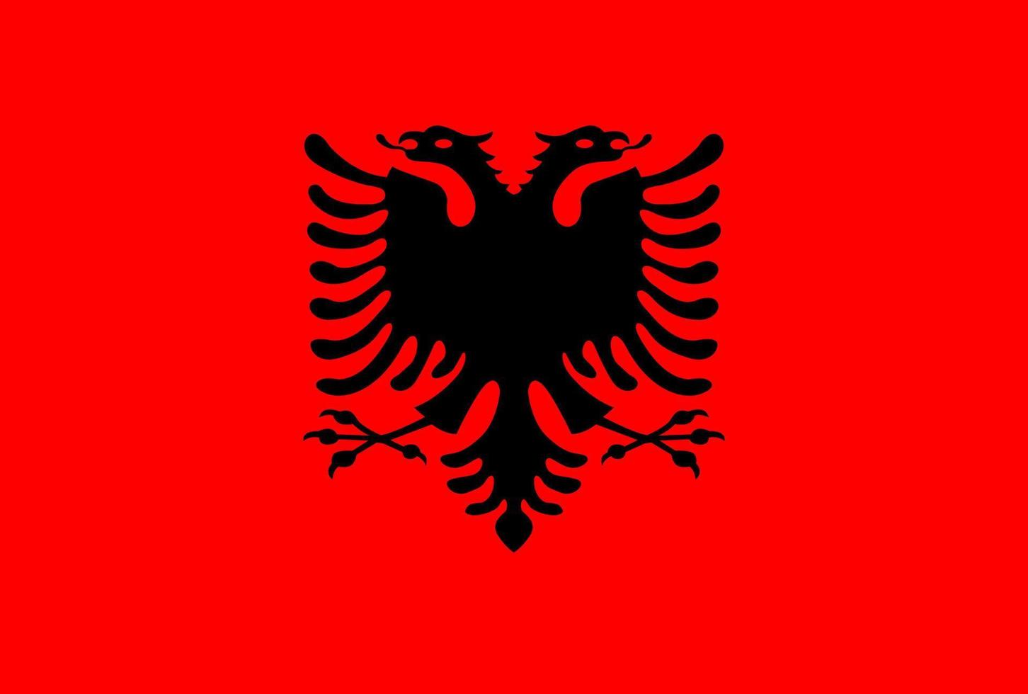 icône de vecteur de drapeau albanie dans la couleur et la proportion officielles correctement