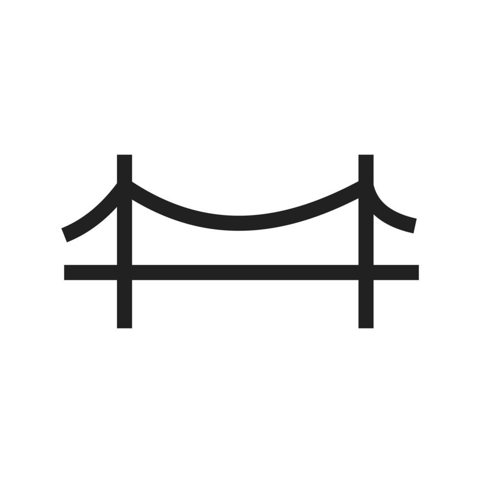 icône de ligne de pont vecteur