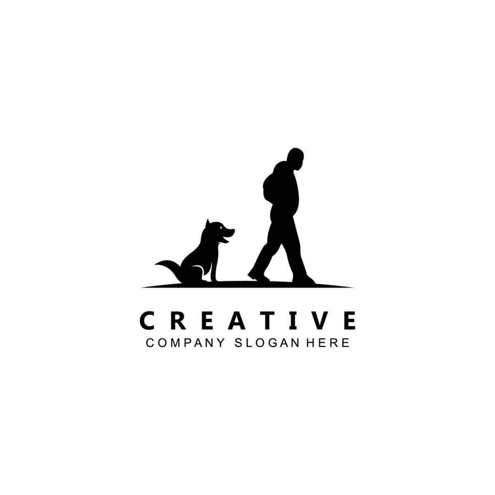 vecteur d'icône de logo de chien, animal loyal et mignon, inspiration, modèle