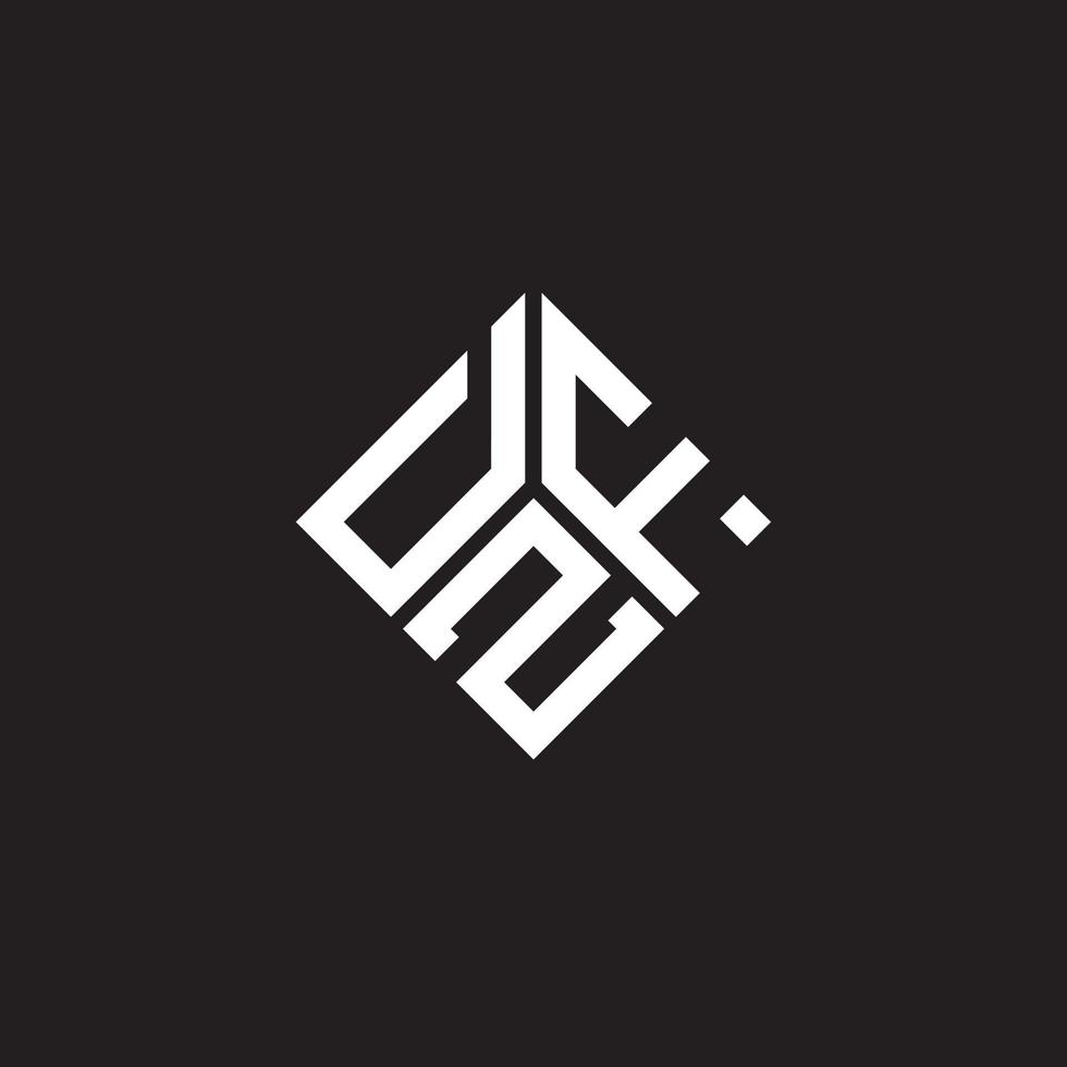 création de logo de lettre dzf sur fond noir. concept de logo de lettre initiales créatives dzf. conception de lettre dzf. vecteur