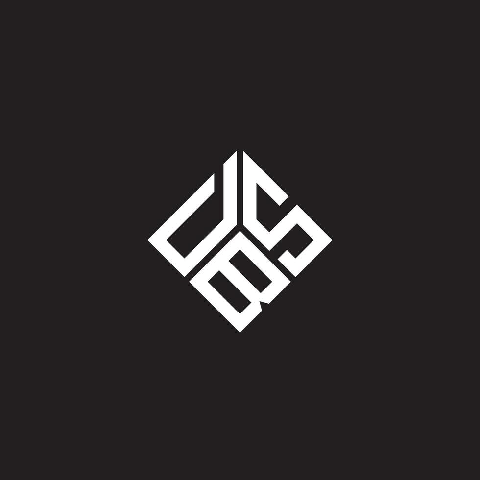 création de logo de lettre dbs sur fond noir. concept de logo de lettre initiales créatives dbs. conception de lettre dbs. vecteur