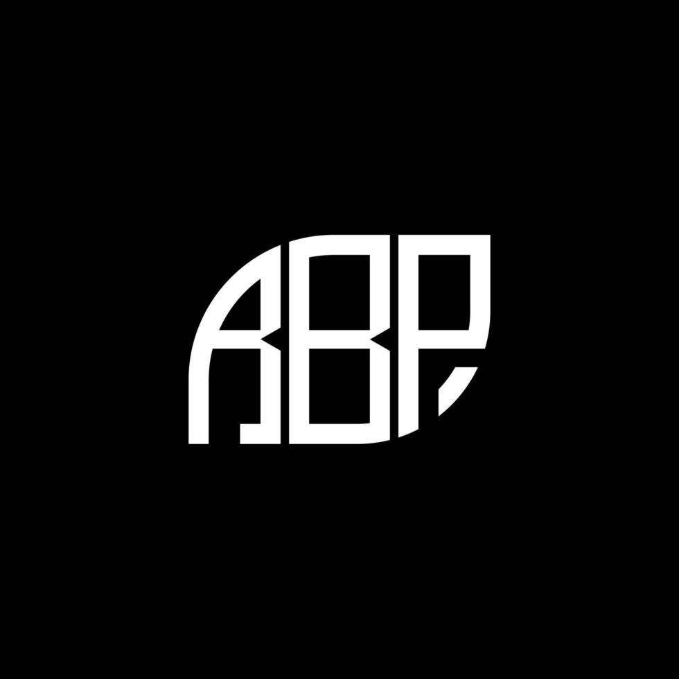 création de logo de lettre rbp sur fond noir. concept de logo de lettre initiales créatives rbp. conception de lettre rbp. vecteur