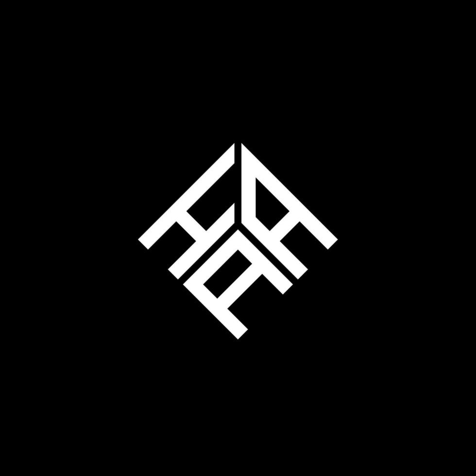 création de logo de lettre haa sur fond noir. concept de logo de lettre initiales créatives haa. conception de lettre haa. vecteur
