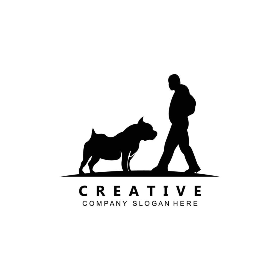 vecteur d'icône de logo de chien, animal loyal et mignon, inspiration, modèle