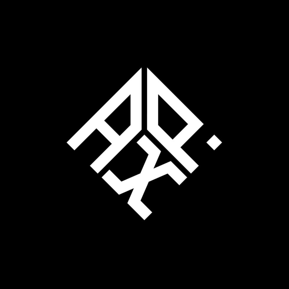création de logo de lettre axp sur fond noir. concept de logo de lettre initiales créatives axp. conception de lettre axp. vecteur