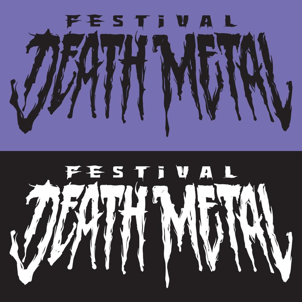 bannière pour le festival de musique death metal vecteur