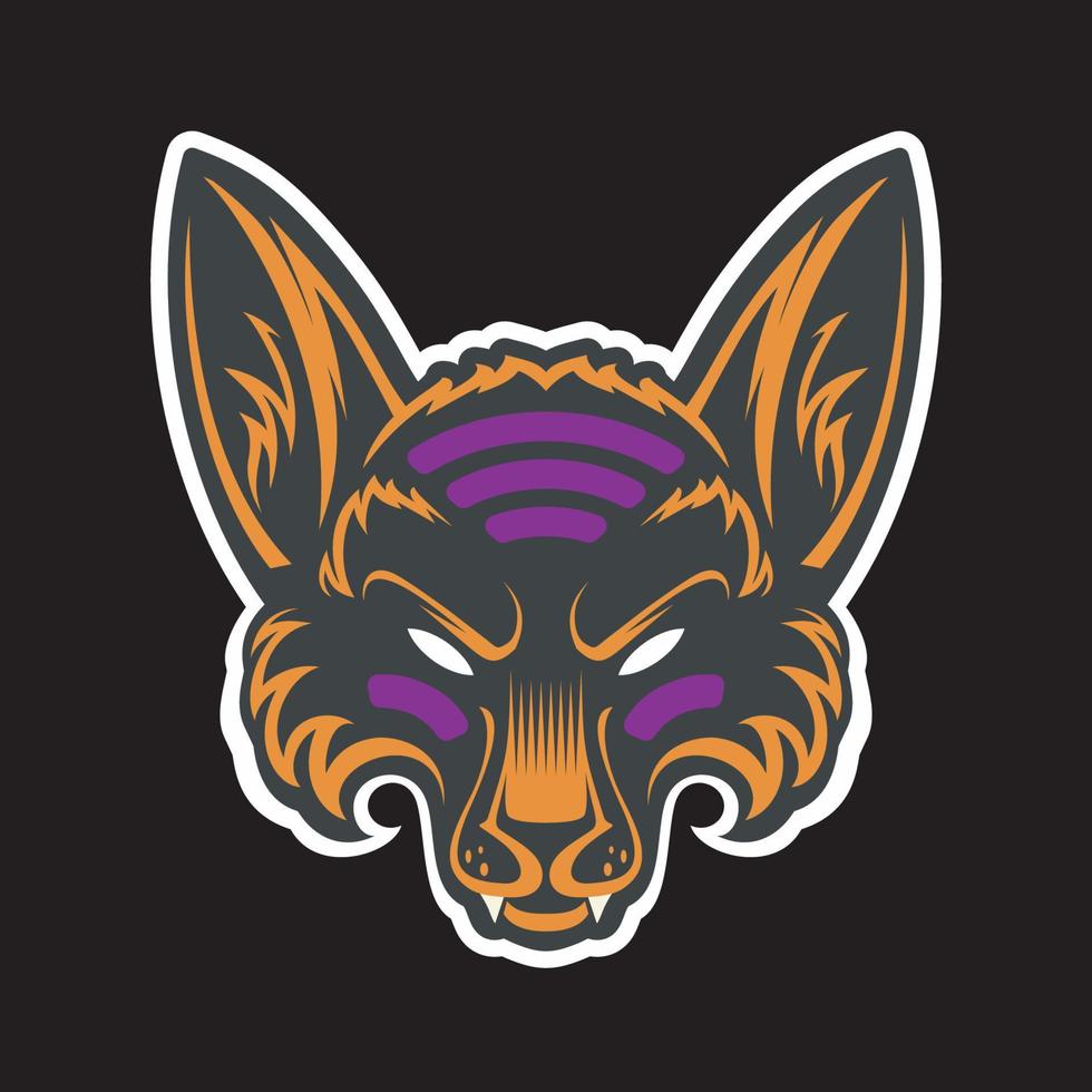 vecteur de conception de logo de mascotte de renard avec un style de concept d'illustration moderne pour l'impression de badges, d'emblèmes et de t-shirts.