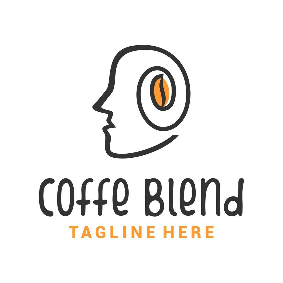 modèle de conception de logo de café. vecteur de logo de mélange de café.