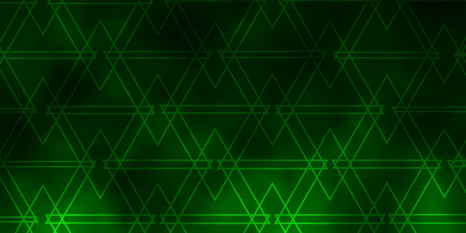 modèle vectoriel vert clair avec des cristaux, des triangles.