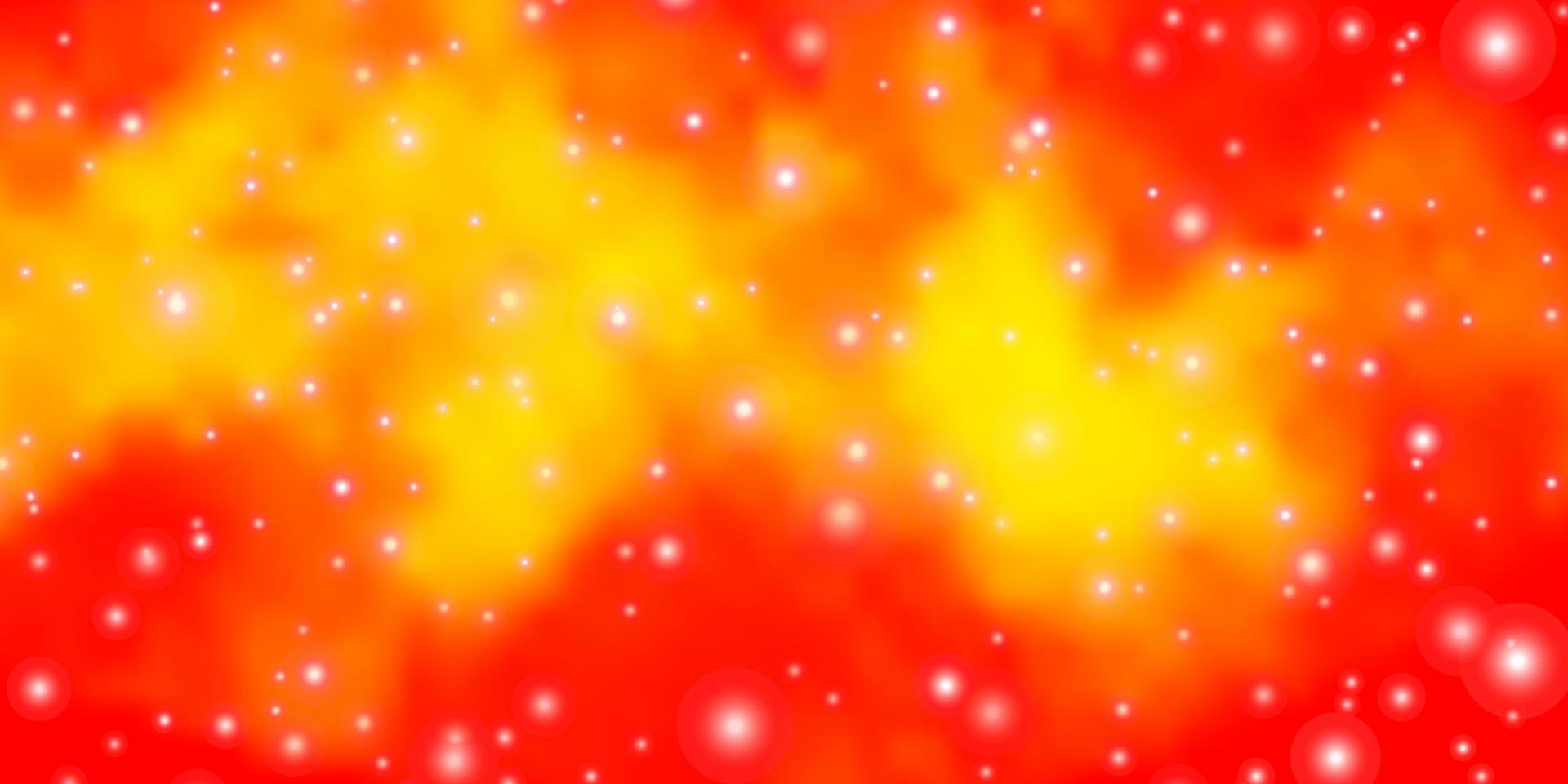 modèle vectoriel orange clair avec des étoiles abstraites.